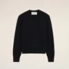 Pull à col rond Ami de Coeur en laine noire