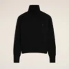Pull à col roulé Ami de Coeur en laine noire