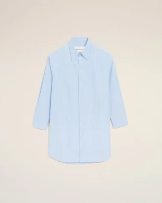 Robe chemise ample Ami de Coeur en coton bleu