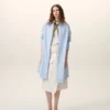 Robe chemise ample Ami de Coeur en coton bleu