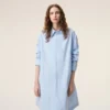 Robe chemise ample Ami de Coeur en coton bleu