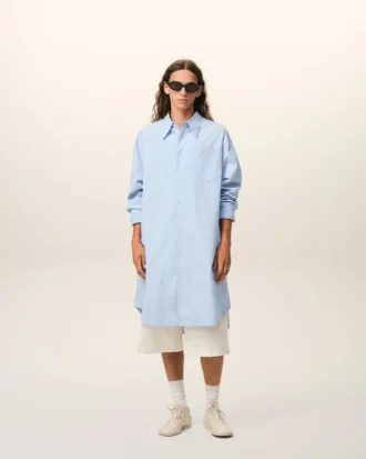 Robe chemise ample Ami de Coeur en coton bleu