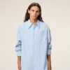 Robe chemise ample Ami de Coeur en coton bleu