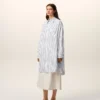 Robe chemise ample Ami de Coeur en coton rayé blanc