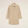 Robe chemise ample Ami de Coeur en laine vierge beige