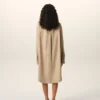Robe chemise ample Ami de Coeur en laine vierge beige