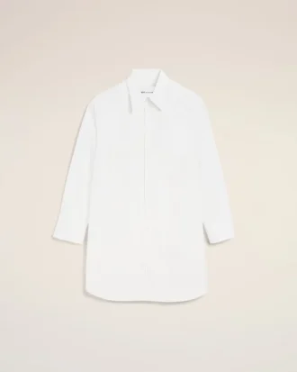 Robe chemise ample en coton blanc Ami de Coeur