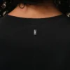 Robe longue ajustée sans manches en jersey noir
