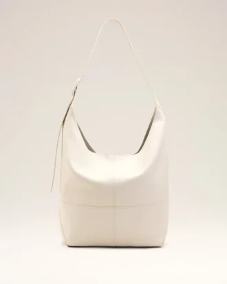 Sac à bandoulière Etienne en cuir Taurillon blanc