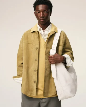 Sac à bandoulière Etienne en cuir Taurillon blanc
