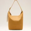 Sac à bandoulière Etienne en cuir Taurillon jaune