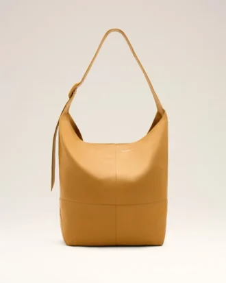 Sac à bandoulière Etienne en cuir Taurillon jaune
