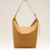 Sac à bandoulière Etienne en cuir Taurillon jaune