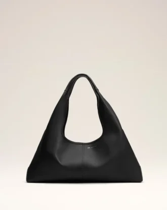 Sac à bandoulière Etienne en cuir Taurillon noir