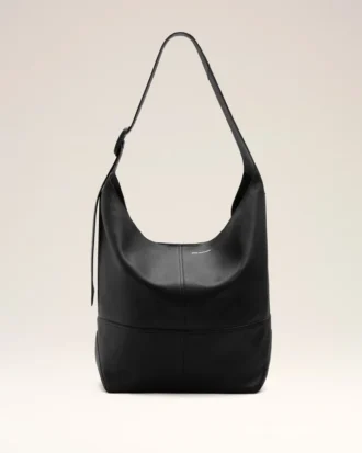 Sac à bandoulière Etienne en cuir Taurillon noir