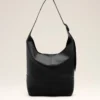 Sac à bandoulière Etienne en cuir Taurillon noir