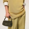 Sac à bandoulière Paris Paris en cuir de vache vert