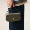 Sac à bandoulière Paris Paris en cuir de vache vert