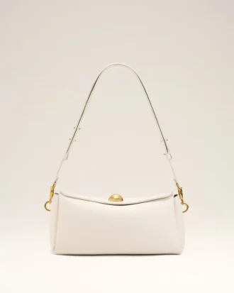 Sac Carrousel en cuir de vache blanc