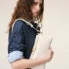 Sac Carrousel en cuir de vache blanc