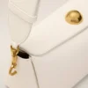 Sac Carrousel en cuir de vache blanc
