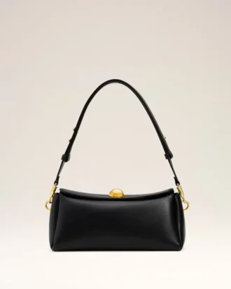 Sac Carrousel en cuir de vache noir