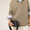 Sac Carrousel en cuir de vache noir