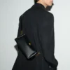 Sac Carrousel en cuir de vache noir