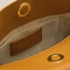Sac Carrousel en cuir de vachette jaune