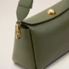 Sac Carrousel moyen en cuir de vachette vert