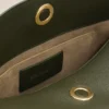 Sac Carrousel moyen en cuir de vachette vert