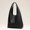 Sac hobo Etienne en cuir Taurillon noir