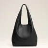 Sac hobo Etienne en cuir Taurillon noir