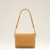 Sac messager à rabat Carrousel en cuir de vachette jaune