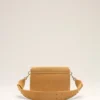 Sac messager à rabat Carrousel en cuir de vachette jaune