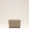 Sac messager à rabat en cuir de vache gris