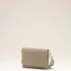 Sac messager à rabat en cuir de vache gris