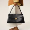 Sac Mimi en cuir de vache noir