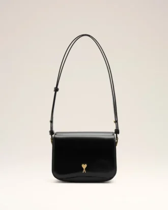 Sac Paris Paris en cuir de vache noir