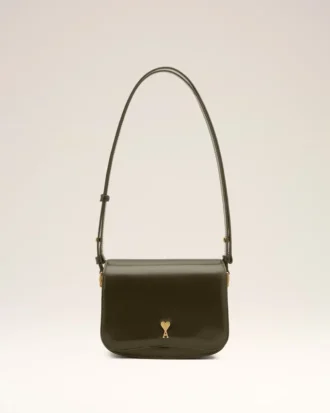 Sac Paris Paris en cuir de vachette vert
