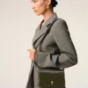 Sac Paris Paris en cuir de vachette vert