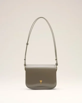 Sac Paris Paris en cuir verni gris