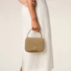 Sac Paris Paris à poignées en cuir de vachette jaune