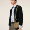 Sac Paris Paris à poignées en cuir de vachette jaune