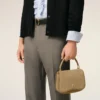 Sac Paris Paris à poignées en cuir de vachette jaune