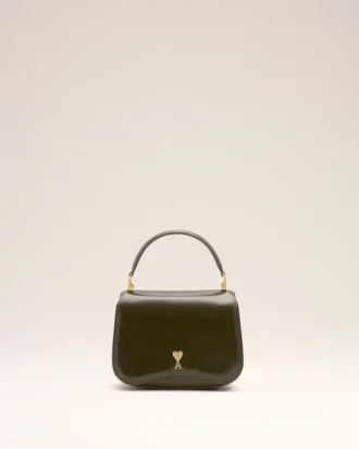 Sac Paris Paris à poignées en cuir de vachette vert