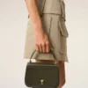 Sac Paris Paris à poignées en cuir de vachette vert