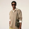 Sac Paris Paris à poignées en cuir de vachette vert