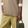 Sac Paris Paris à poignées en cuir de vachette vert