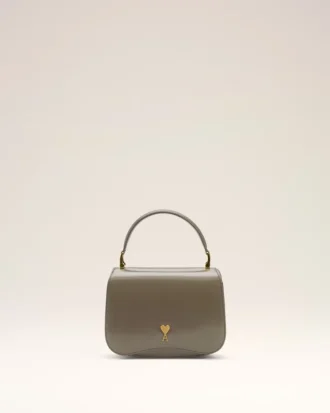 Sac Paris Paris à poignées supérieures en cuir verni gris